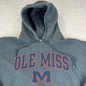Vintage Ole Miss Rebels Gildan‎ Hoodie Sweatshirt XL college university alumni